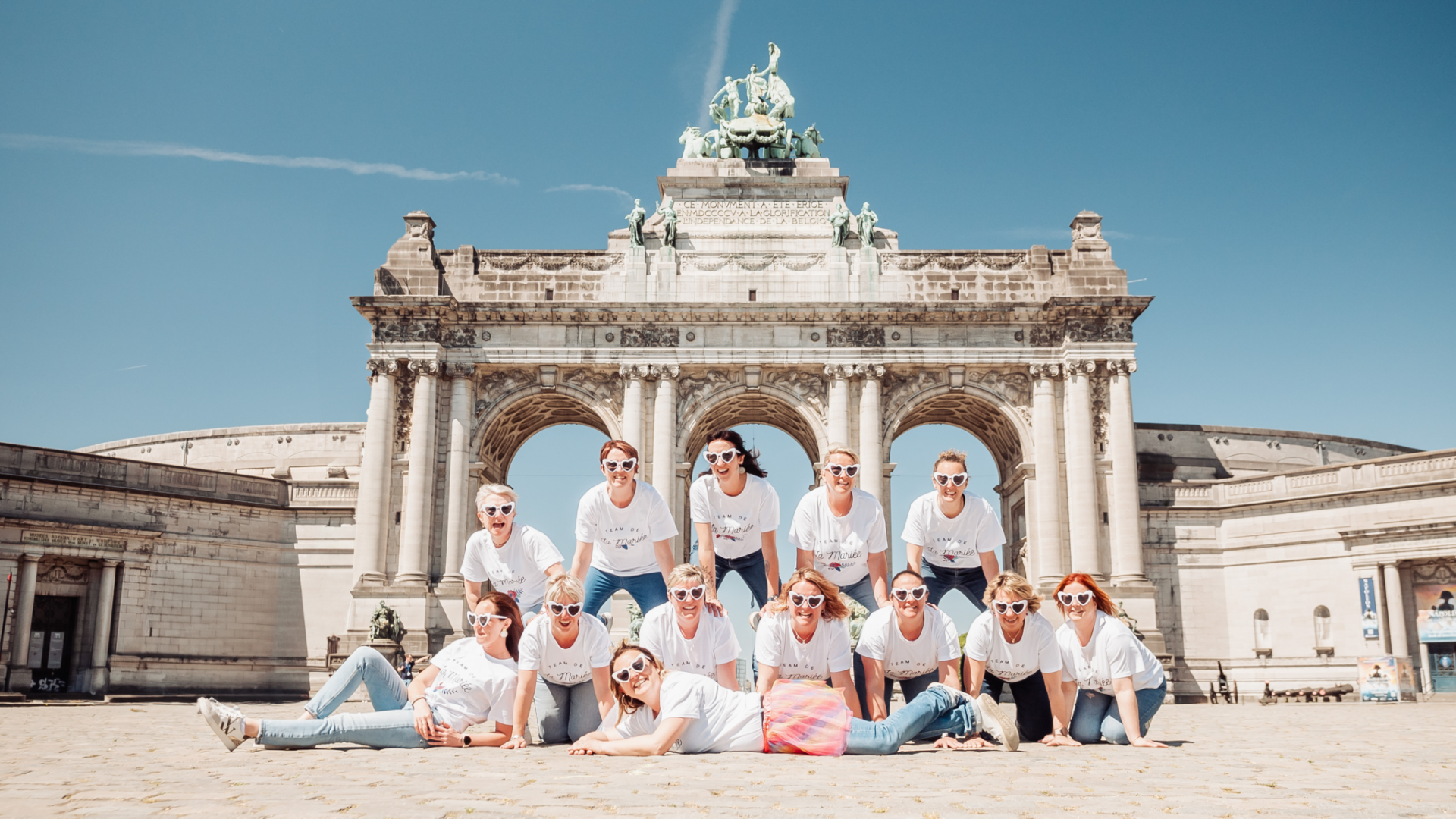 Shooting photo EVJF au Parc du Cinquantenaire à Bruxelles